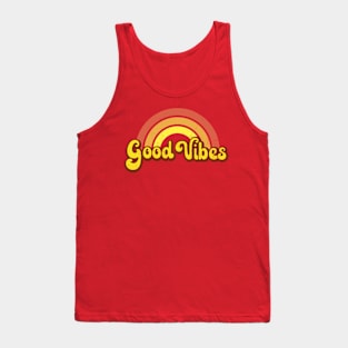 Retro Rainbow Good Vibes Tank Top